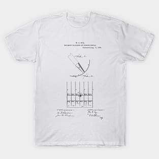 Mixing and working mortar Vintage Patent Hand Drawing T-Shirt